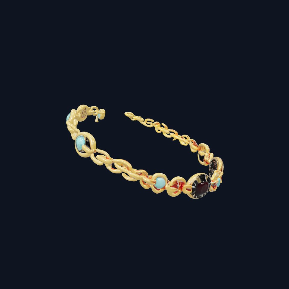 Jeweled Roman Circlet model pack with Chainlink Motif and Numerals